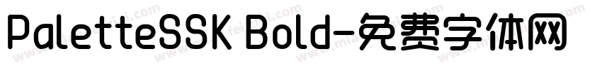 PaletteSSK Bold字体转换
